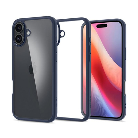 Spigen Ultra Hybrid - Coque pour iPhone 16 (Bleu marine)