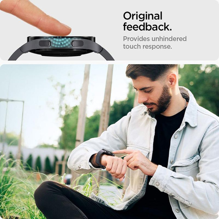 Spigen GLAS.TR EZ FIT 2er-Pack - gehärtetes Glas für Samsung Galaxy Watch 6 44 mm (2 Stück)