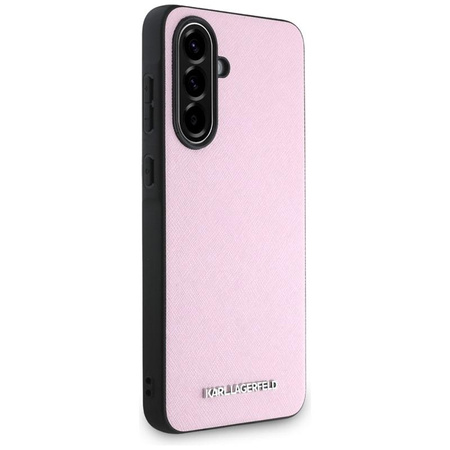 Karl Lagerfeld Saffiano Metall Logo - Tasche für Samsung Galaxy A56 5G (rosa)