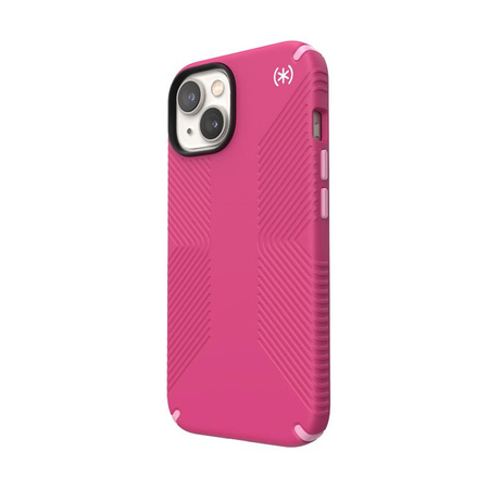 Speck Presidio2 Grip - Non-slip iPhone 14 / iPhone 13 case (Digitalpink / Blossompink / White)