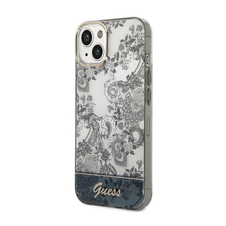 Guess Porcelain Collection - Tasche für iPhone 14 Plus (Grau)