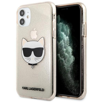 Karl Lagerfeld Choupette Head Glitter - iPhone 11 Case (Gold)