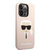 Karl Lagerfeld Silicone Ikonik Karl's Head MagSafe - Case for iPhone 14 Pro Max (Pink)