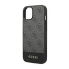 Guess 4G Bottom Stripe Metal Logo Collection - Case for iPhone 14 Plus (Grey)