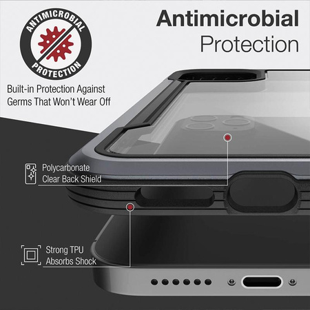 X-Doria Raptic Shield Pro - iPhone 13 Pro Max Case (Anti-bacterial) (Iridescent)