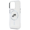Karl Lagerfeld IML Metal Karl & Choupette Head MagSafe - Case for iPhone 15 Pro Max (White)