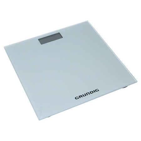 Grundig - Elektroniczna waga łazienkowa, szklana, do 180 kg (srebrny)