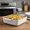Alpina - Ceramic square ovenproof dish 26.5x20.5x6.7 cm (white)