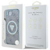 Guess IML Metall Glitter 4G Circle Triangle MagSafe - Gehäuse für iPhone 16e (blau)
