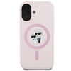 Karl Lagerfeld Silikon Karl & Choupette Ring MagSafe - iPhone 16 Plus Hülle (rosa)