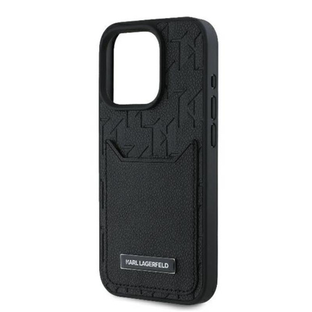 Karl Lagerfeld Cardslots Monogram - pouzdro pro iPhone 16 Pro Max (černé)