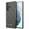 Guess 4G fém arany logó - Samsung Galaxy S22 Ultra tok (szürke)
