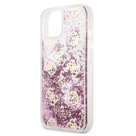 Guess Peony Liquid Glitter - iPhone 13 mini case (pink)