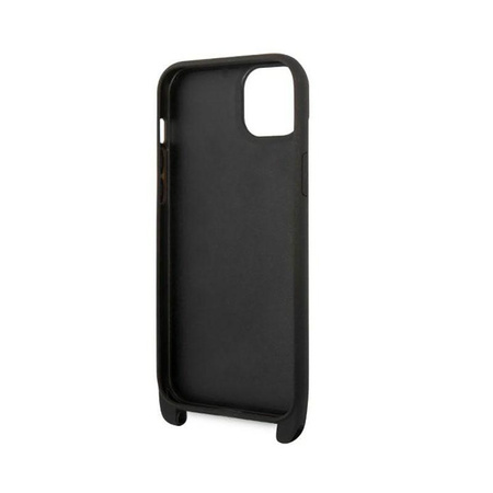 Karl Lagerfeld Monogram Plaque Logo Strap - iPhone 14 Plus Tasche (schwarz)