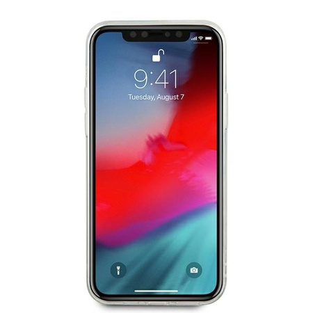 Pouzdro Guess Glitter Vintage Script - iPhone 12 Pro Max (zlaté)