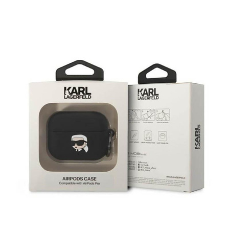 Karl Lagerfeld szilikon NFT Karl Head 3D - AirPods Pro tok (fekete)