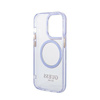 Guess Gold Outline Translucent MagSafe - Etui iPhone 14 Pro Max (fioletowy)