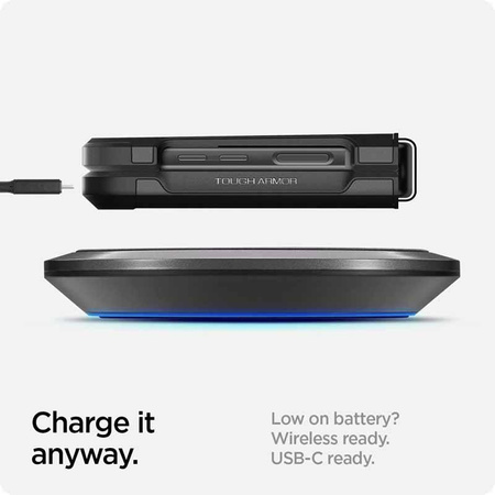 Spigen Tough Armor - Gehäuse für Samsung Galaxy Z Flip 4 (Schwarz)