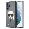 Karl Lagerfeld Saffiano Ikonik Karl`s Head - Etui Samsung Galaxy S22 Ultra (srebrny)