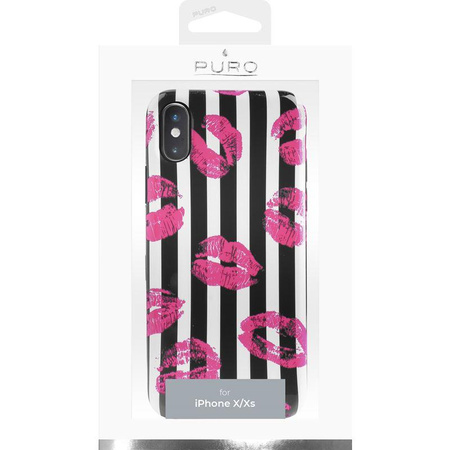 PURO Glam Miami Stripes - iPhone Xs / X Fall (Kuss)