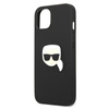 Karl Lagerfeld PU Leder Karl's Head Metall - iPhone 13 Tasche (schwarz)
