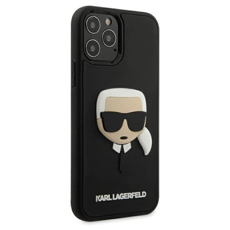Karl Lagerfeld 3D Gummi Karl`s Kopf - iPhone 12 Pro Max Hülle (schwarz)