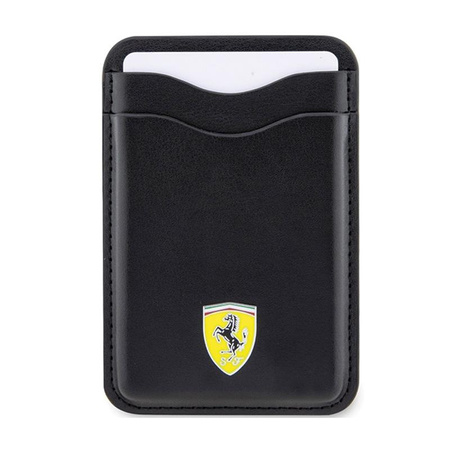 Ferrari Wallet Cardslot MagSafe Leather 2023 - Magnetická peněženka (černá)