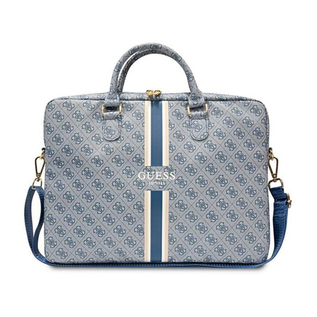 Guess 4G Printed Stripes Computer Bag - 16" Notebook Bag (Blue)