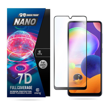 Crong 7D Nano Flexible Glass - Verre hybride 9H pour l'ensemble de l'écran du Samsung Galaxy A31
