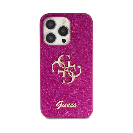 Guess Glitter Script Big 4G - iPhone 15 Pro Max Case (purple)