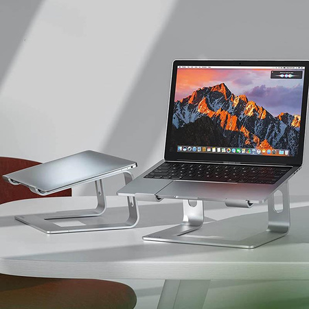 Crong AluBench – Aluminum Laptop Stand (Silver)