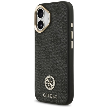 Guess 4G Strass Logo MagSafe - Hülle iPhone 17 (Schwarz)