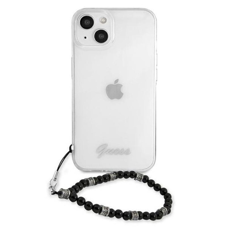 Guess Black Pearl Strap - Coque iPhone 15 / 14 / 13 (Transparent)