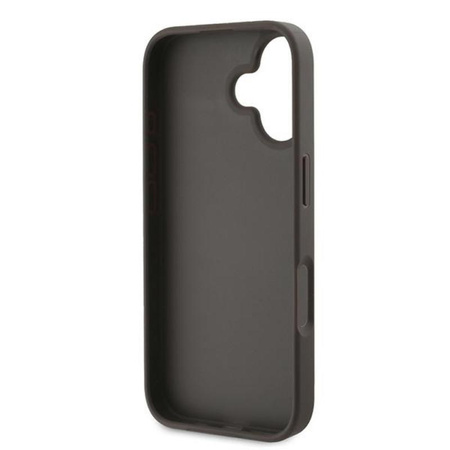 Guess 4G Bottom Stripe - Coque pour iPhone 16 Plus (marron)