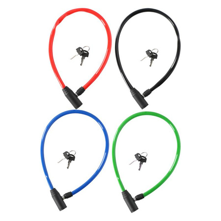 BIKE RING LOCK RED, Fahrradschloss, Dunlop 65cm