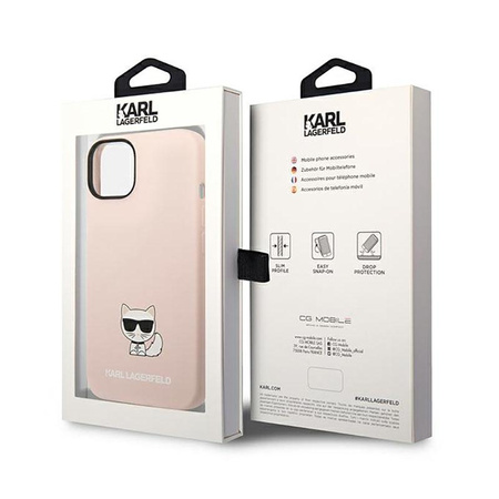 Karl Lagerfeld Choupette Body - Coque iPhone 14 (rose clair)