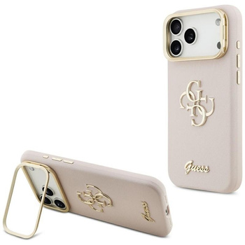 ETUI DO IPHONE 17 PRO MAX GUESS ORYGINALNE RÓŻOWE Z PODSTAWKĄ MODNE CASE
