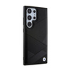 Kožené pouzdro BMW Signature Crossing Lines Pattern - Samsung Galaxy S24 Ultra Case (černé)