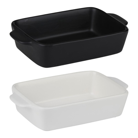 Alpina - Ceramic rectangular ovenproof dish 21.8x13.2x5 cm (black)