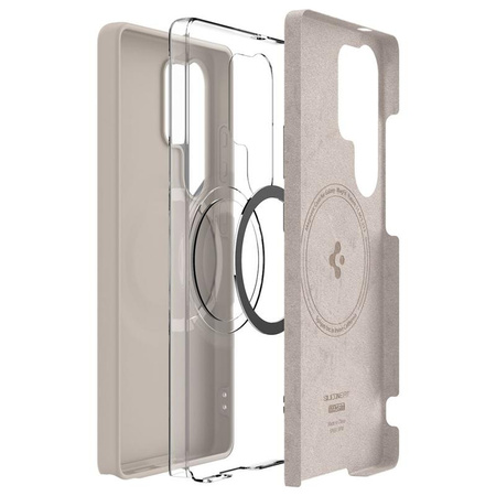Spigen Silicone Fit MagSafe - étui pour Samsung Galaxy S25 Ultra (Natural Titanium)
