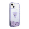 Guess Liquid Glitter Triangle Logo Case - iPhone 14 Plus Case (purple)