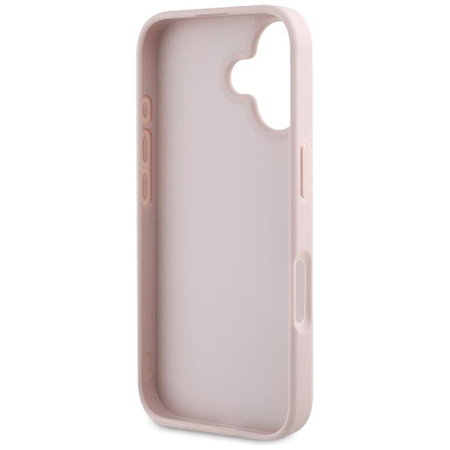 Guess Hot Stamp 4G Pattern Triangle Metal Logo - iPhone 16 Case (pink)