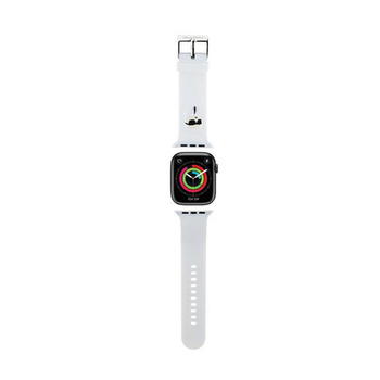 Karl Lagerfeld 3D Rubber Karl Heads NFT - řemínek pro Apple Watch 42/44/45/49 mm (bílý)