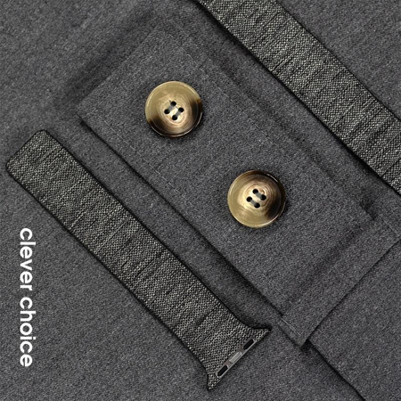 Crong Melange - Magnetic Strap for Apple Watch 44/45/46/49 mm (black melange)