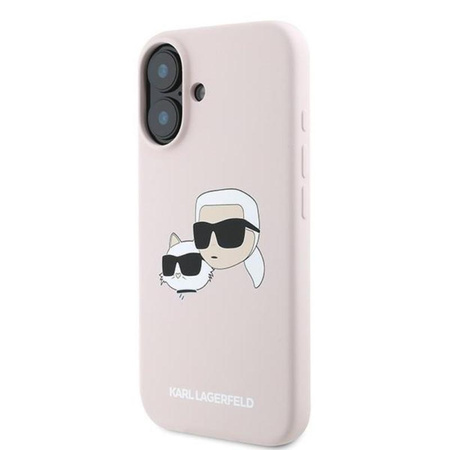 Karl Lagerfeld Silikonové pouzdro MagSafe - iPhone 16 Plus (růžové)