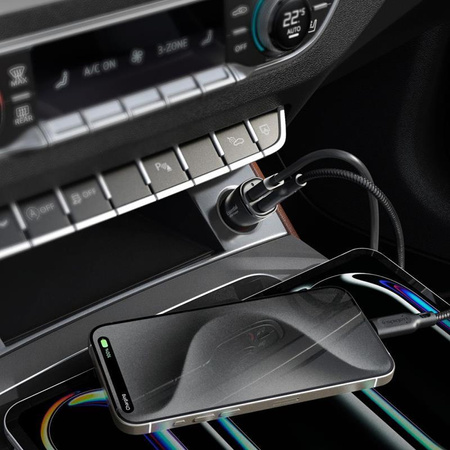 Spigen ArcStation Essential EV482 - Chargeur de voiture USB-C & USB-A PD + QC3.0 48W (Noir)