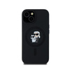 Karl Lagerfeld Silicone Karl & Choupette MagSafe - Case for iPhone 15 / 14 / 13 (Black)