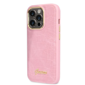Guess Croco Collection - iPhone 14 Pro Case (pink)