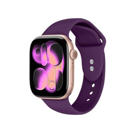 Crong Liquid - Řemínek pro Apple Watch 44/45/46/49 mm (švestkový)