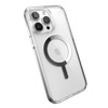Speck Presidio Perfect-Clear MagSafe - iPhone 15 Pro Max Hülle (Transparent / Chrom-Finish / Serene Silver)